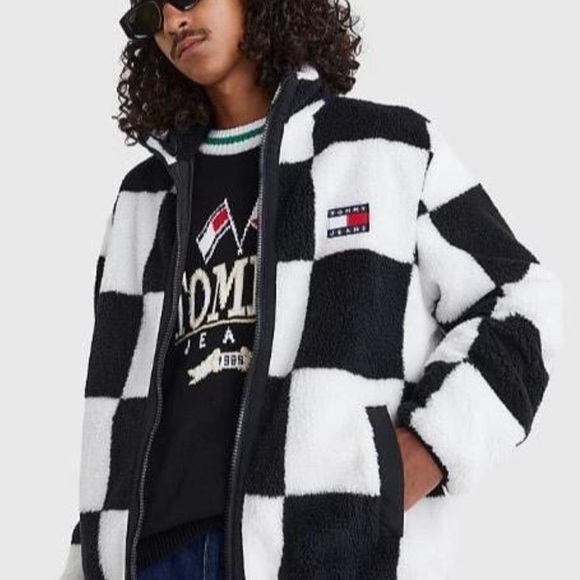 1- Tommy jeans Sherpa checkered jacket